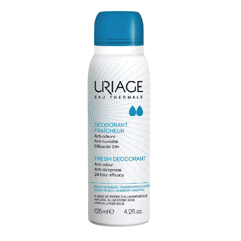 Uriage, Fresh Deodorant Spray, Long-lasting fresh deodorant with gentle formula, 125 ml