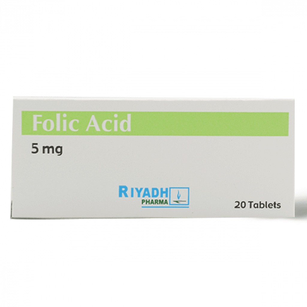 Folic Acid, 5 mg Tablets, Vitamin supplement tablets, 5 mg