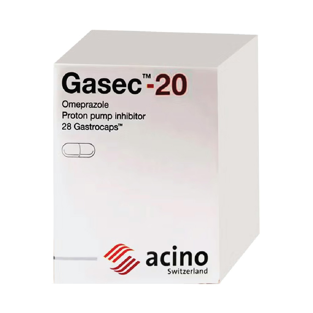 Gasec Omeprazole 20mg 28 Gastrocaps