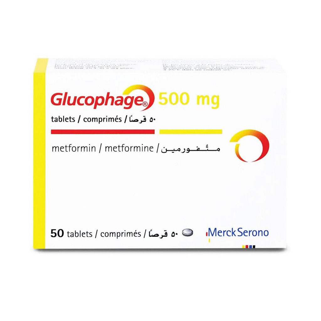 Glucophage 500mg 50 Tablets
