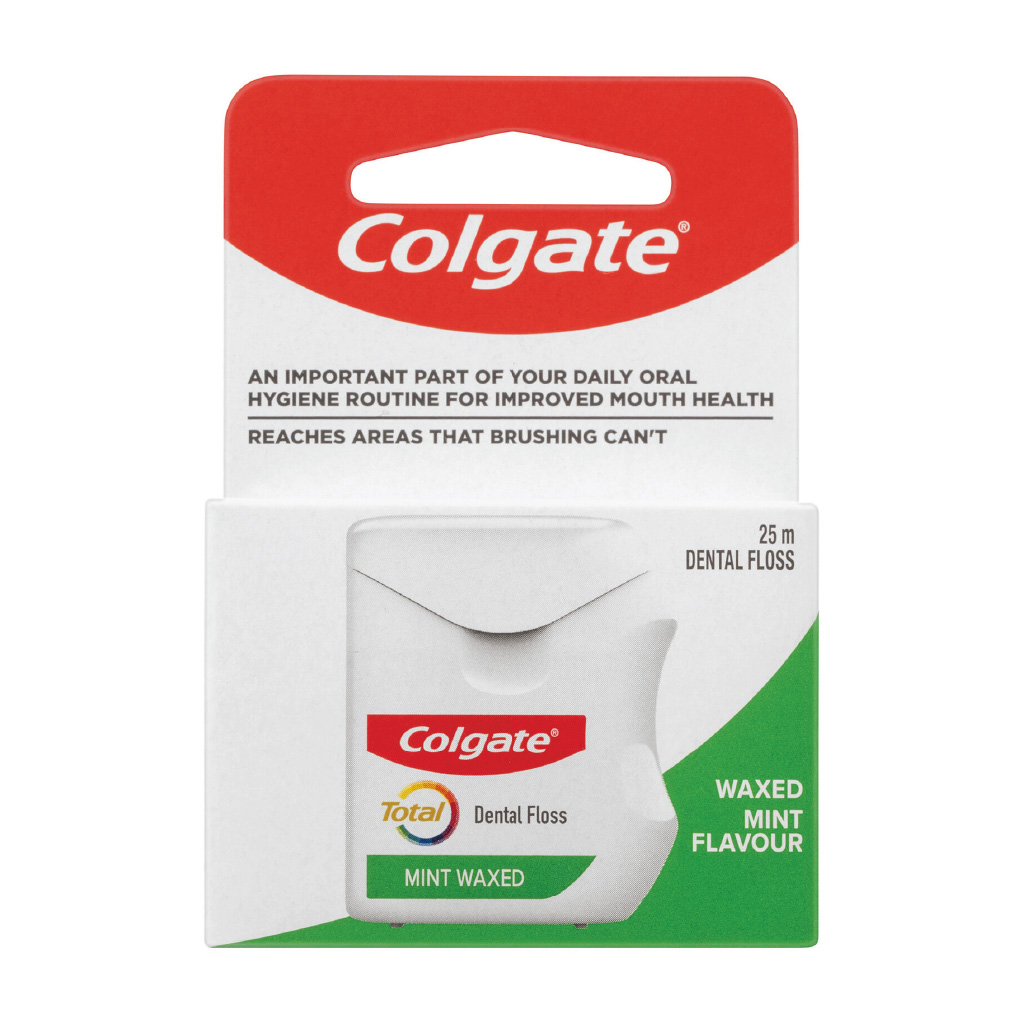 Colgate, Total Mint Waxed Dental Floss 25m
