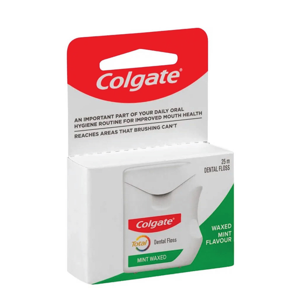 Colgate, Total Mint Waxed Dental Floss 25m