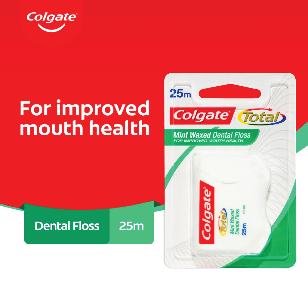 Colgate, Total Mint Waxed Dental Floss 25m