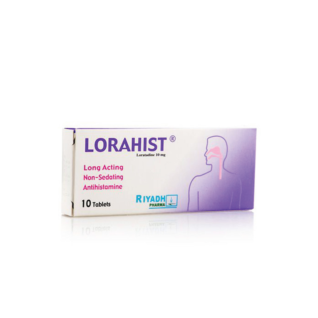 Lorahist, 10mg Tablets, Antihistamine tablets for allergy relief, 10 tablets