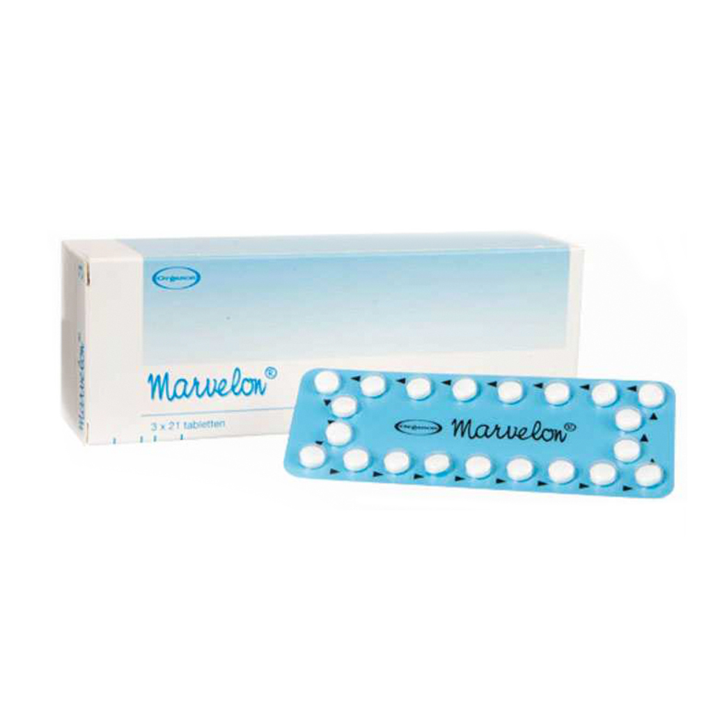 Marvelon, Contraceptive Pills, Oral birth control pills for 21 days, 21 tablets