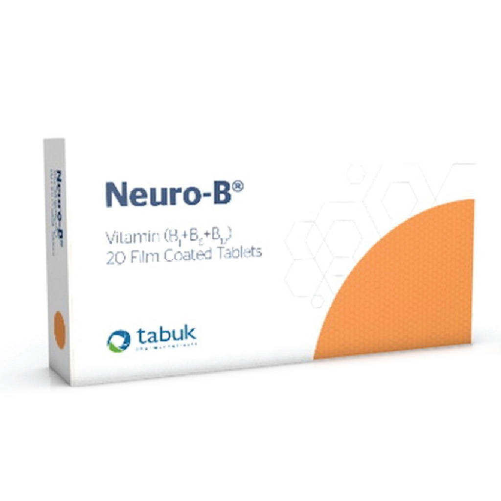Neuro-B, Vitamin B Complex Tablets, B vitamin supplement for energy support, 20 tablets