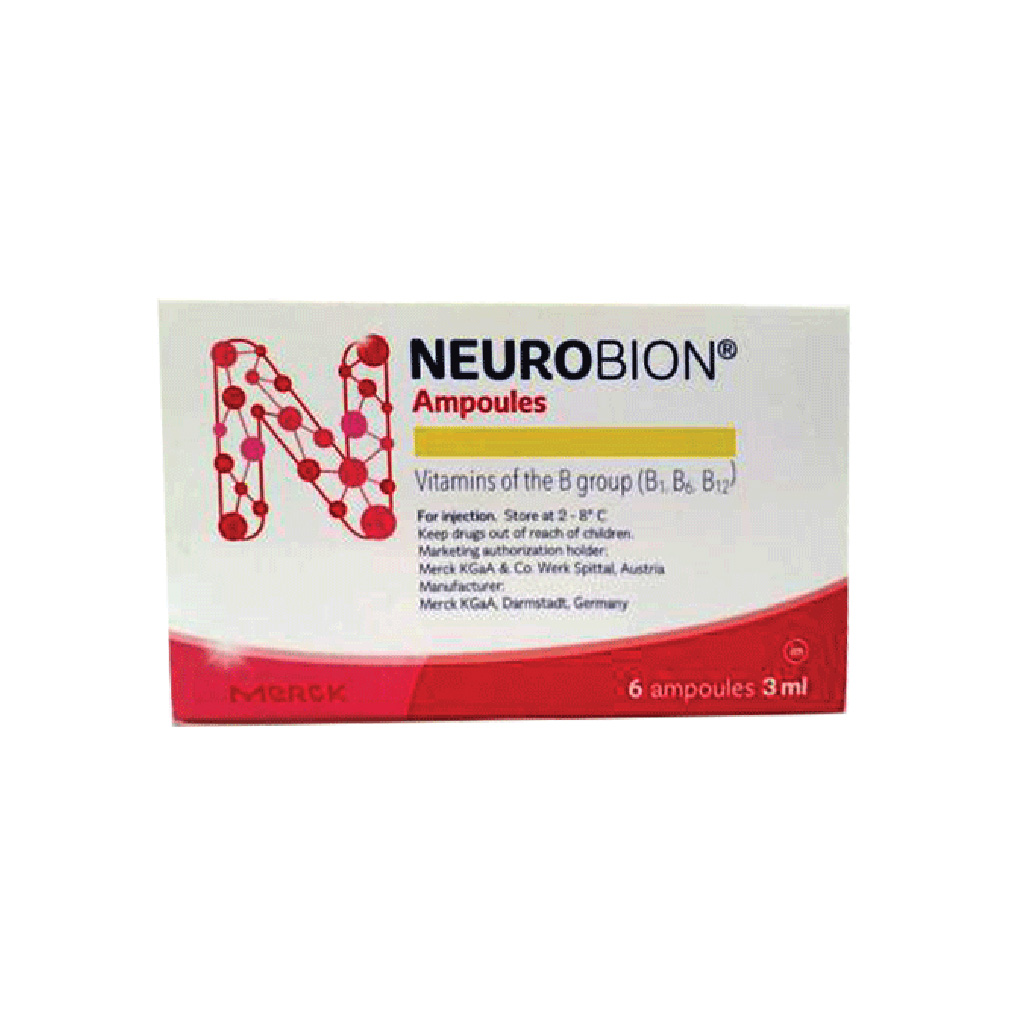 Neurobion, Vitamin B 10 Injectable Ampoules, B vitamin complex injection for nerve health, 10 ampoules of 3ml