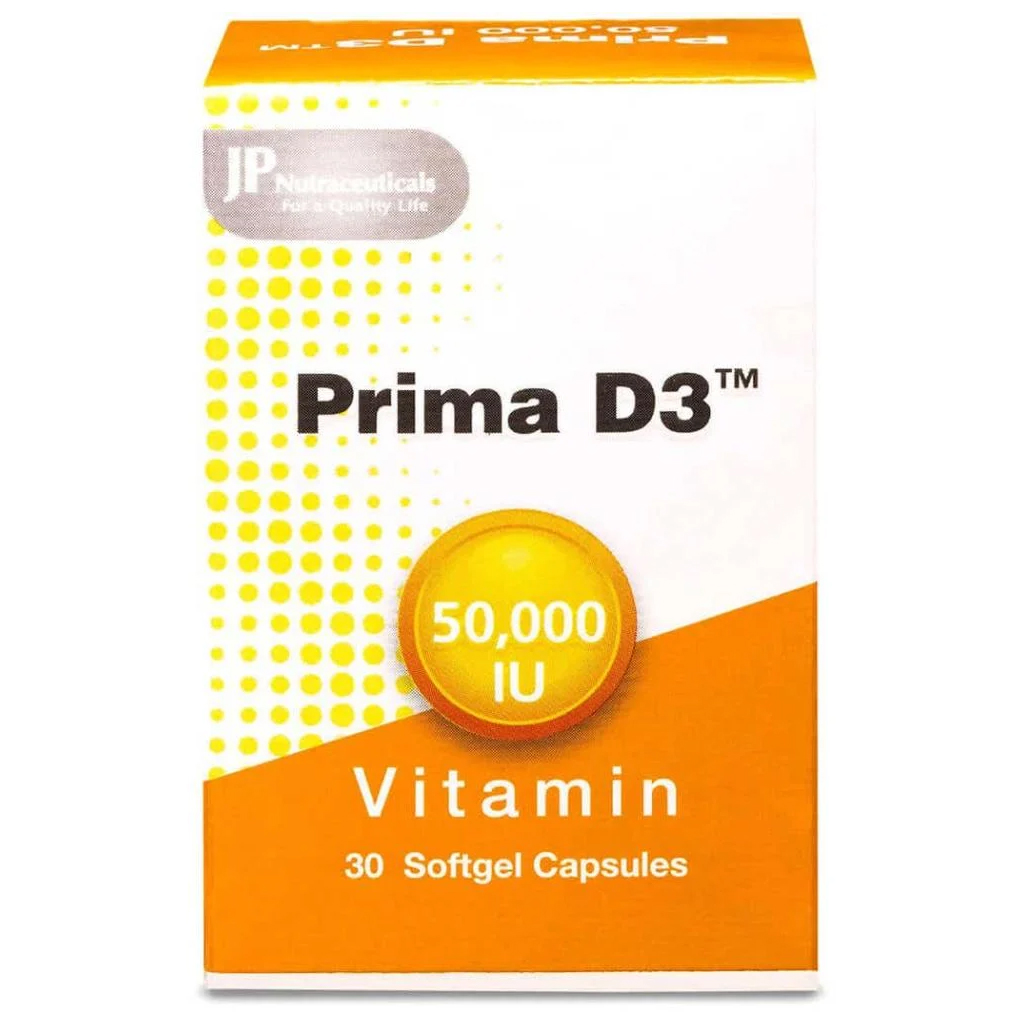 Prima, Vitamin D3 50000 IU, High potency vitamin D supplement, 30 capsules