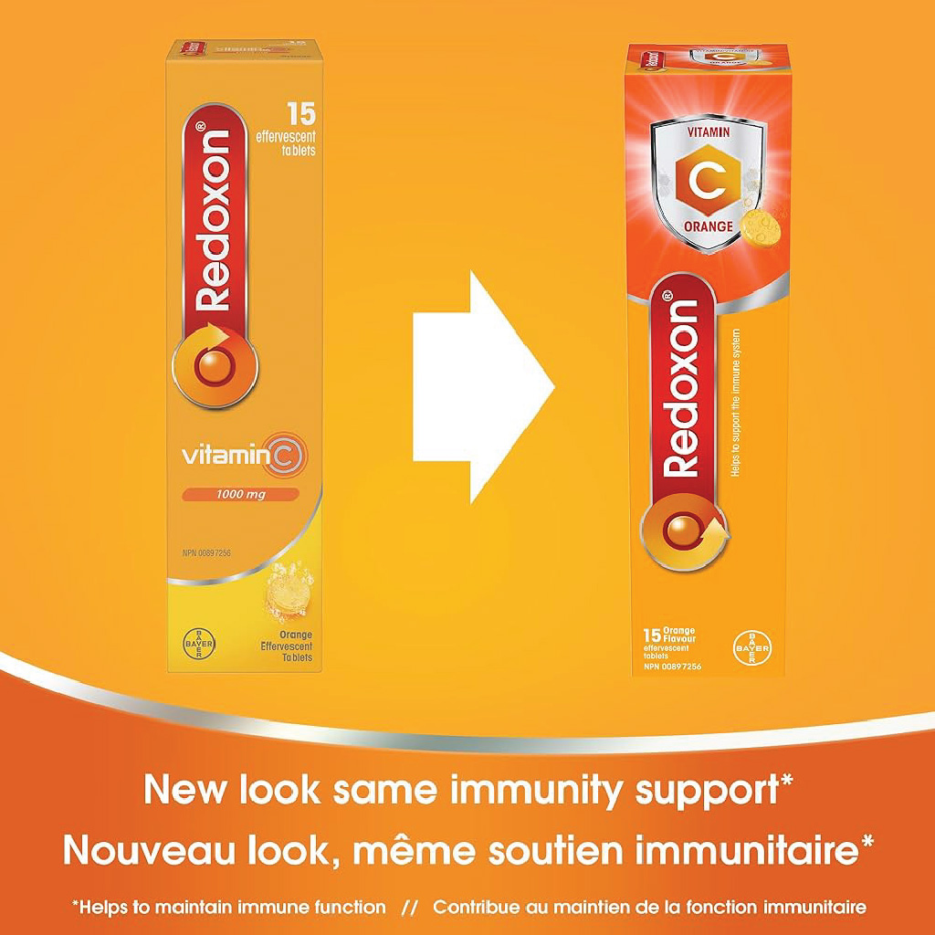 Redoxon, 1000mg effervescent tablets, Immune support with vitamin C, 15 tablets