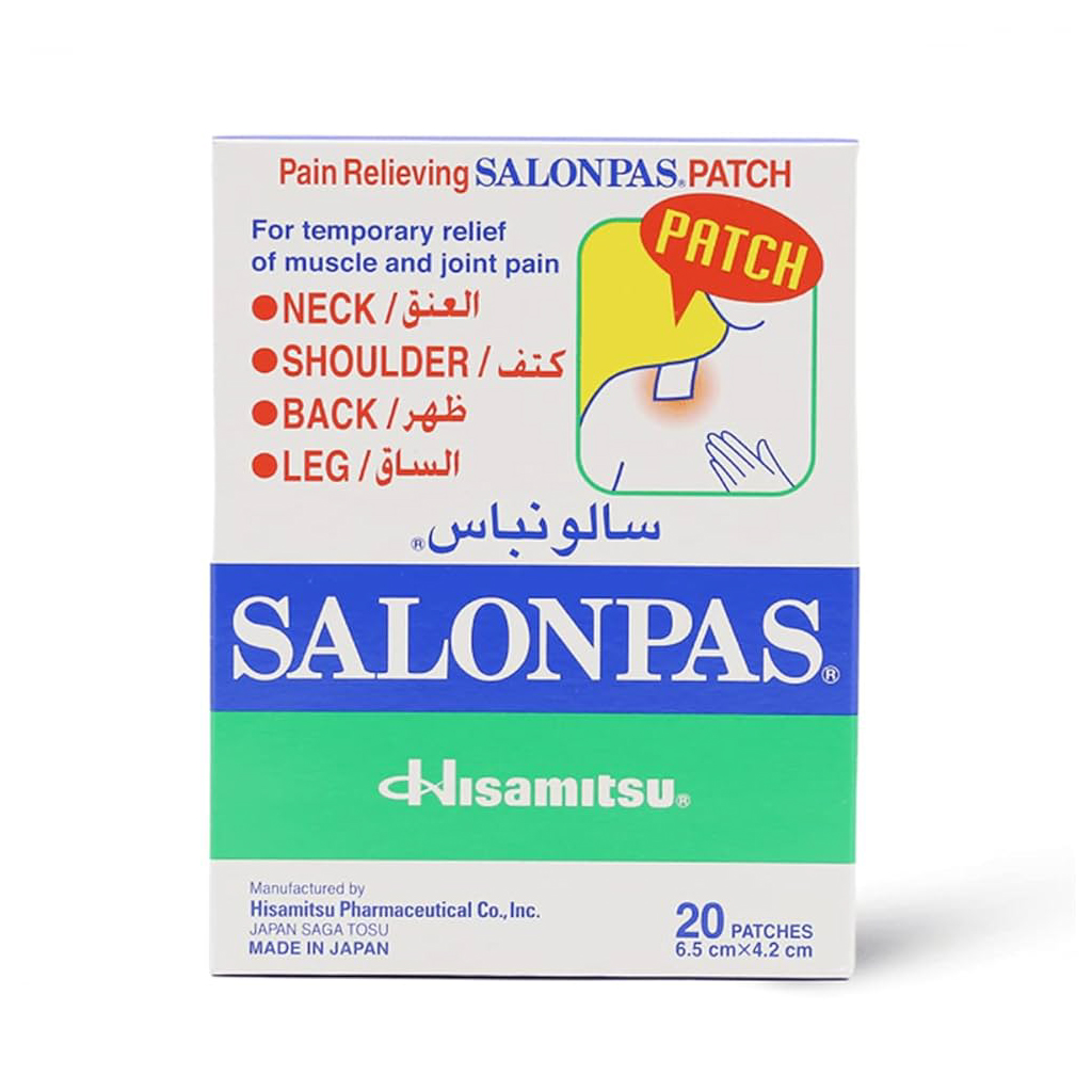 Salonpas, Pain Relieving Patch, Fast-acting pain relief patch for muscle aches, 6.5cm x 4.2cm