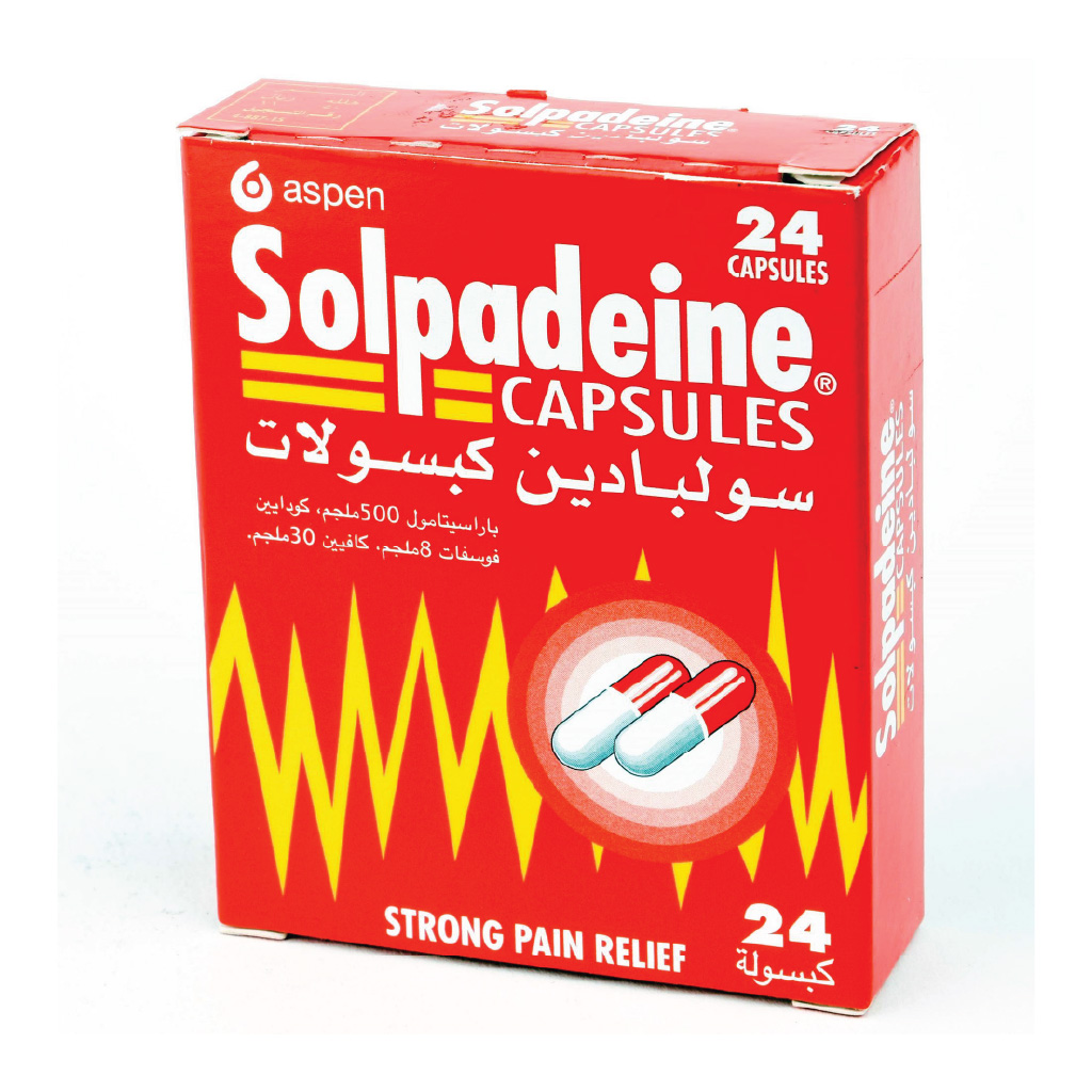 Solpadeine Plus, Capsules, Pain relief capsules with paracetamol and codeine, 20 capsules
