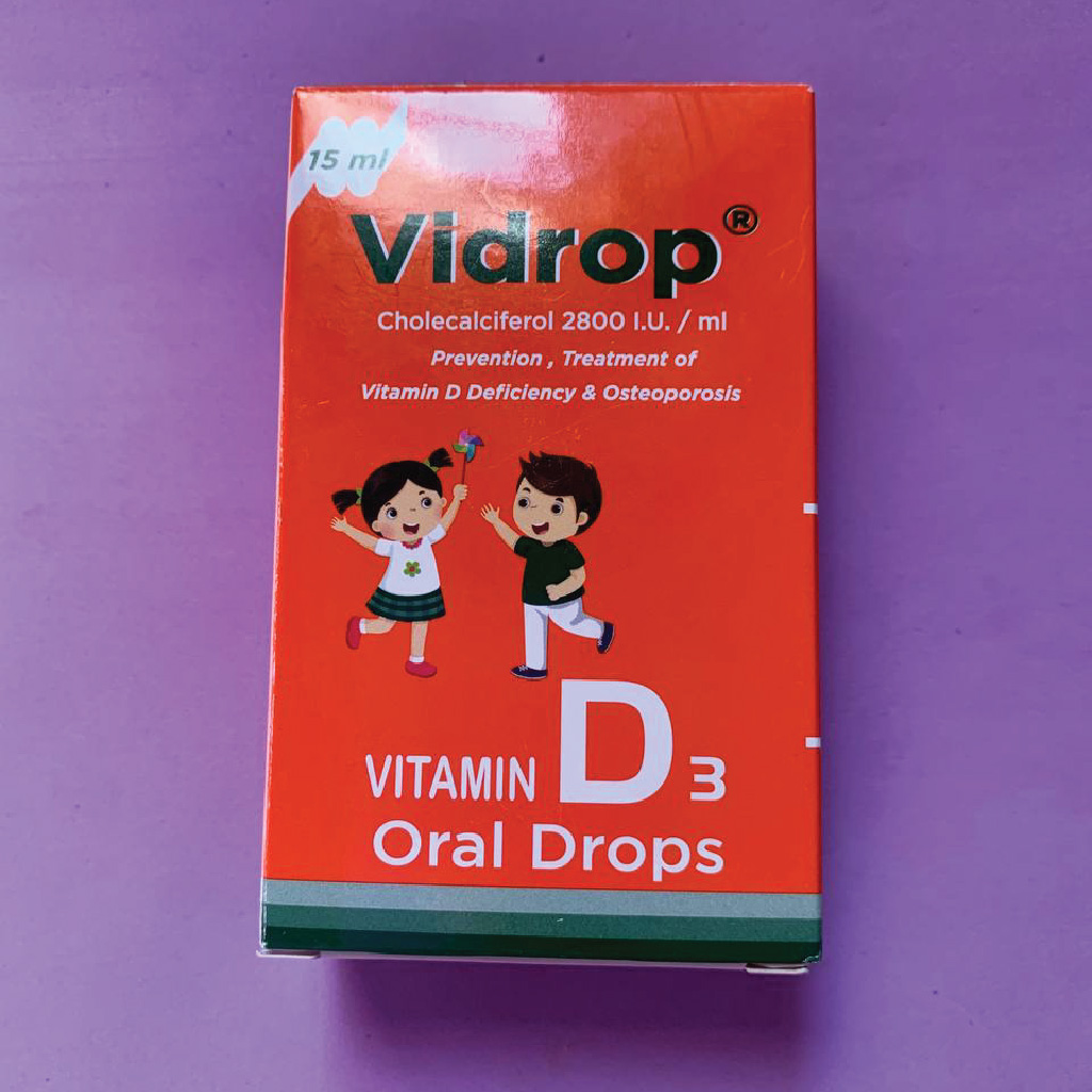Vidrop, Vitamin D3 Oral Drops, Dietary supplement for bone and immune health, 15 ml
