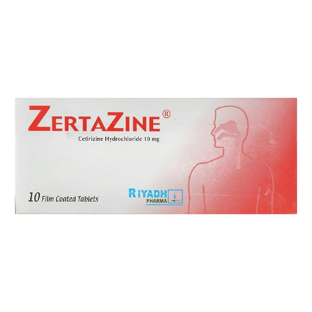 Zertazine, 10 mg tablets, Antihistamine for allergy symptom relief, 20 tablets
