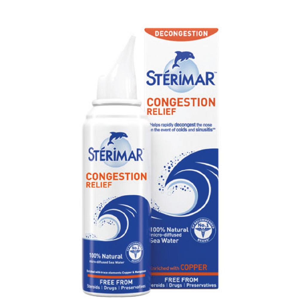 Sterimar, Blocked Nose Nasal Spray, Saline nasal spray for relieving blocked nose congestion, 100ml