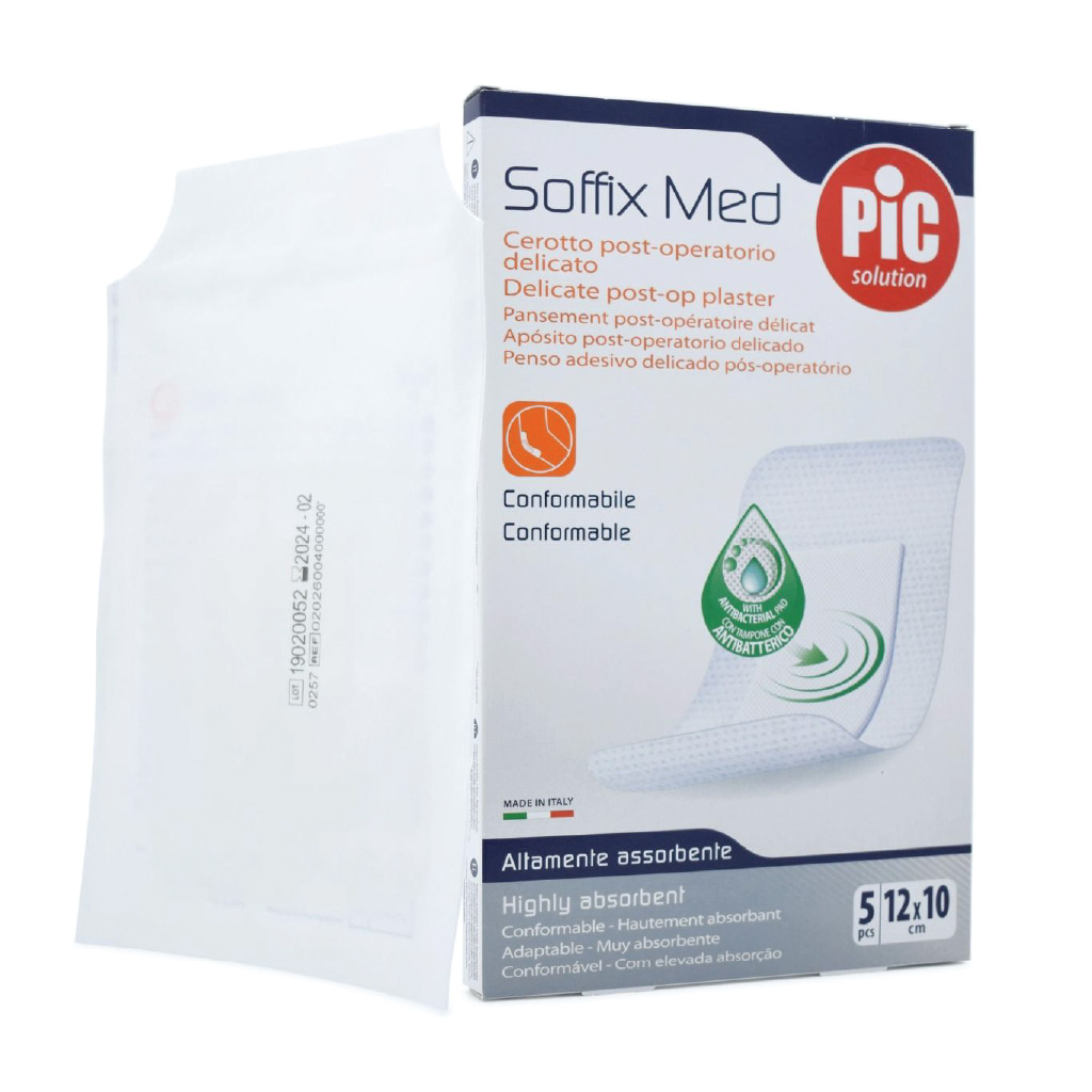 PIC Solution Soffix Med with CHG Plaster, 5 Pcs- 12 cm x 10 cm