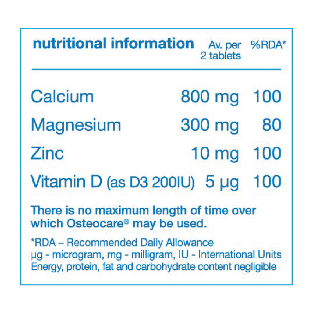 Vitabiotics, Osteocare Bone Health Tablets, Calcium and vitamin D supplement, 30 tablets