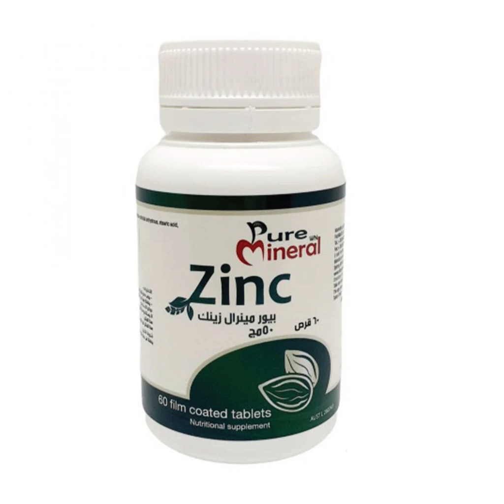 Pure Mineral, Zinc 50 mg Tablets, Immune support mineral supplement, 60 tablets