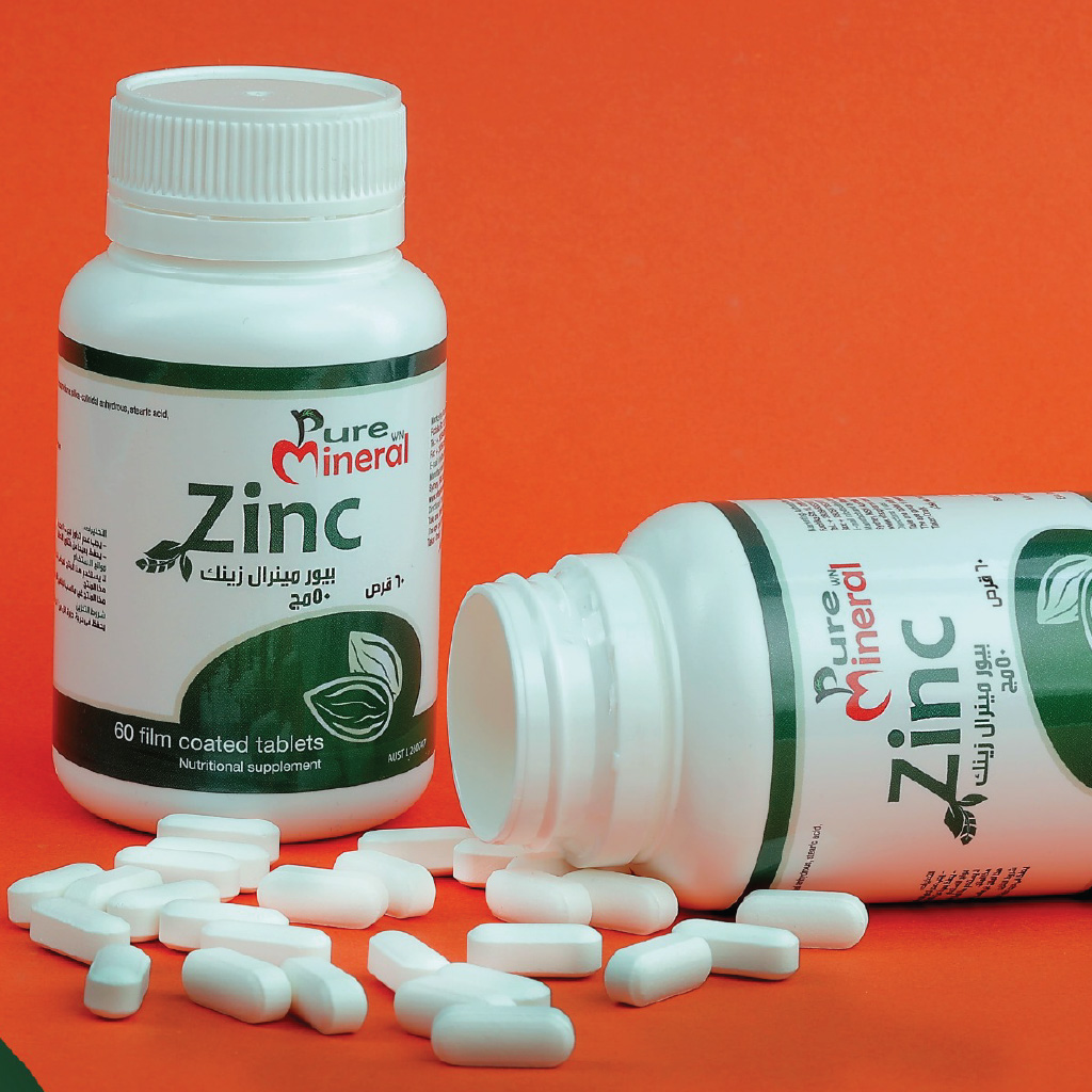 Pure Mineral, Zinc 50 mg Tablets, Immune support mineral supplement, 60 tablets