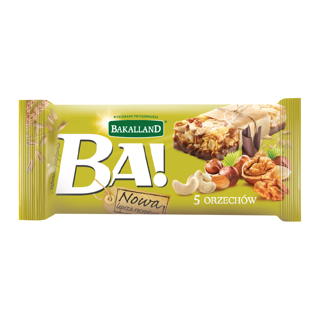 BAKALLAND BA! ENERGY BAR 5 NUTS 40G