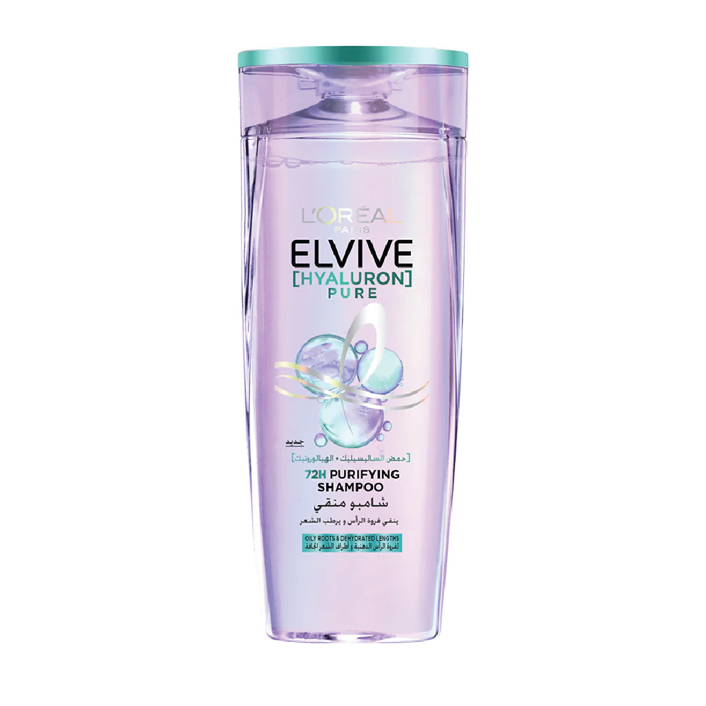 L’Oréal Elvive, Hyaluron Pure Shampoo, Hydrating shampoo for intense moisture, 400ml