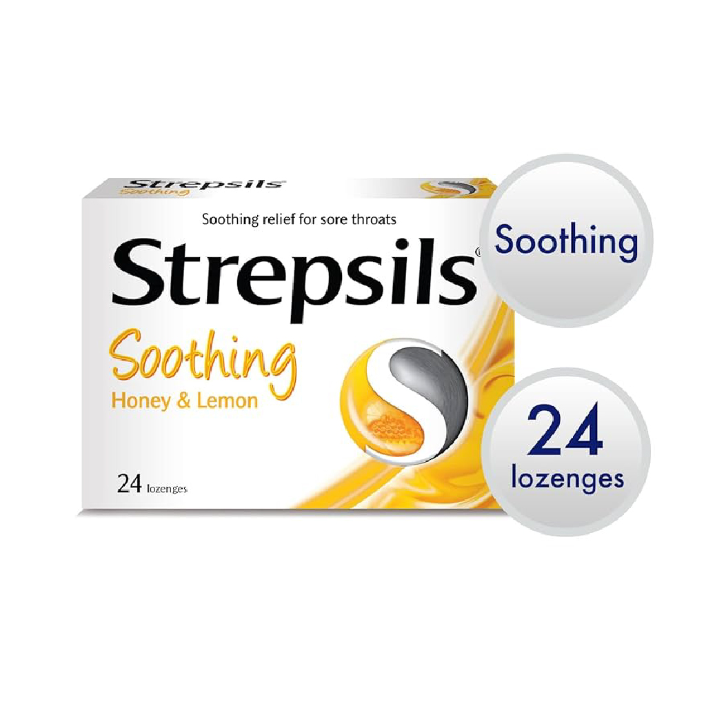 Strepsils Honey & Lemon Soothing Lozenges, Pack of 24's
