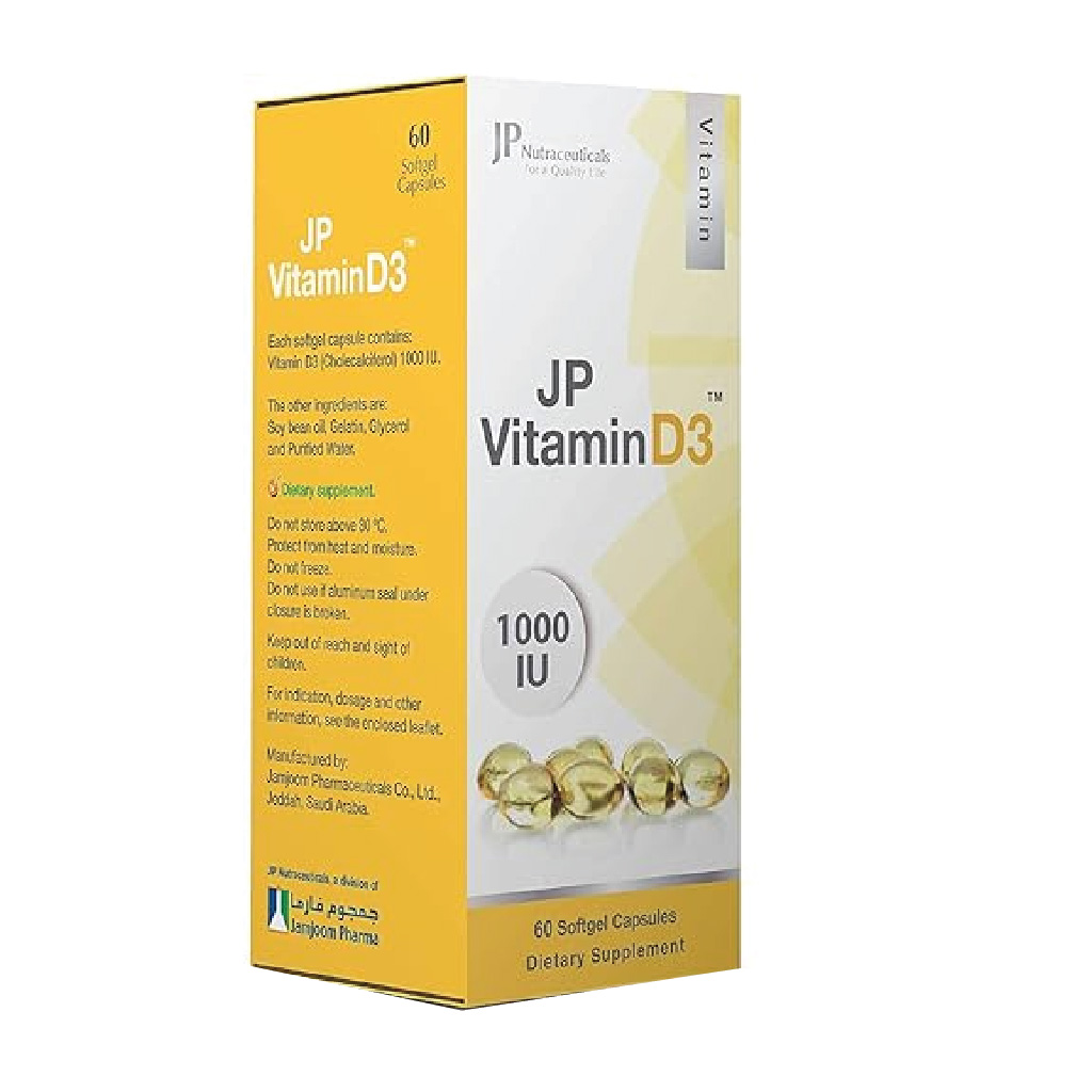 JP Nutraceuticals Vitamin D3 1000 IU, Pack of 60's