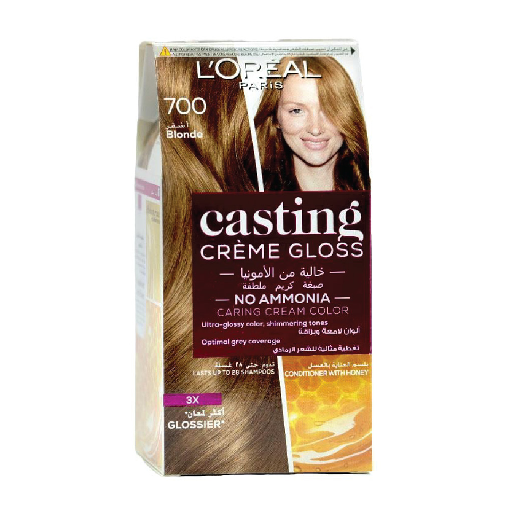 L’Oréal Paris, Casting Creme Gloss Conditioning Hair Colour, Shine enhancing blonde hair dye, 700