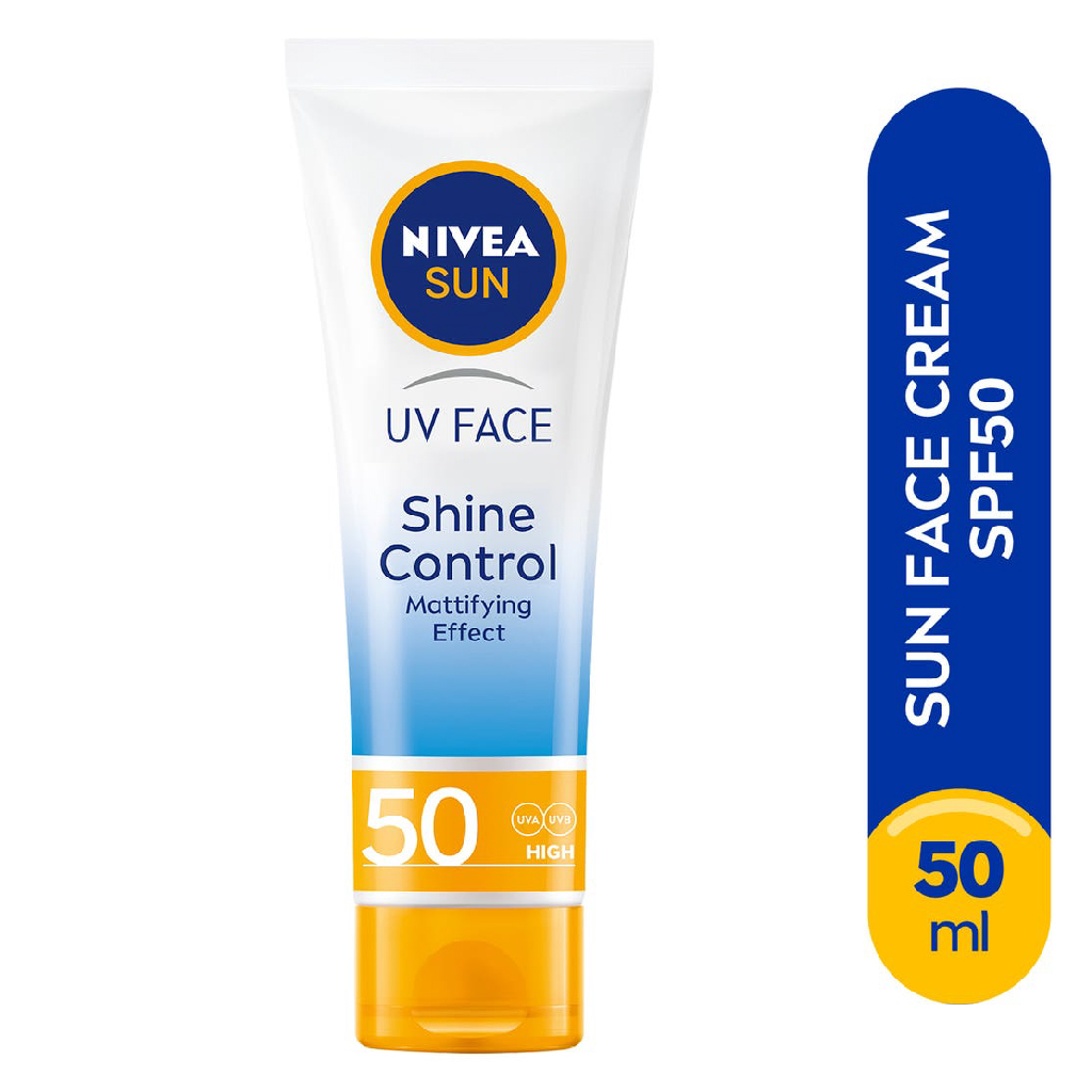 Nivea Sun, Face Cream Shine Control SPF 50, High protection sun cream with shine control for face