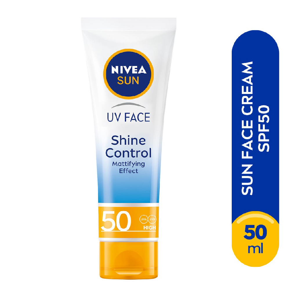 Nivea Sun, Face Cream Shine Control SPF 50, High protection sun cream with shine control for face