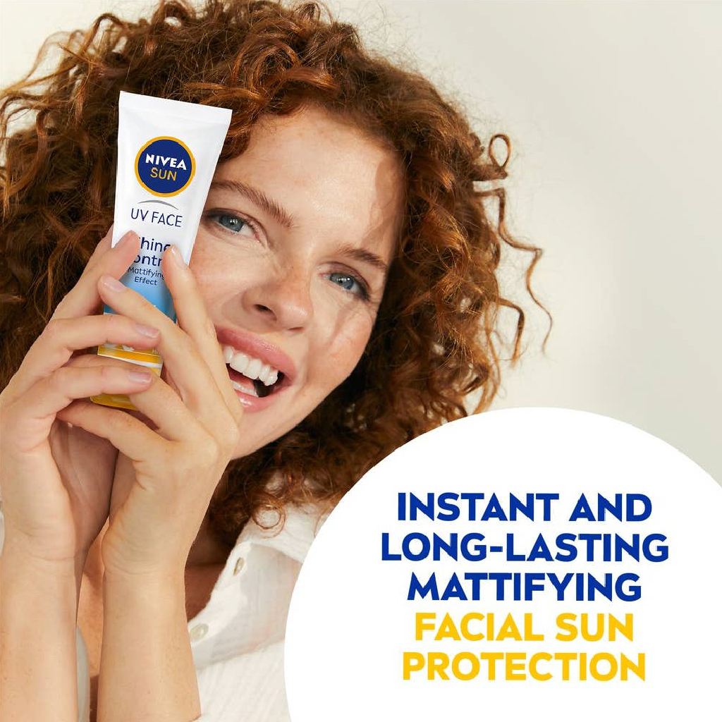 Nivea Sun, Face Cream Shine Control SPF 50, High protection sun cream with shine control for face