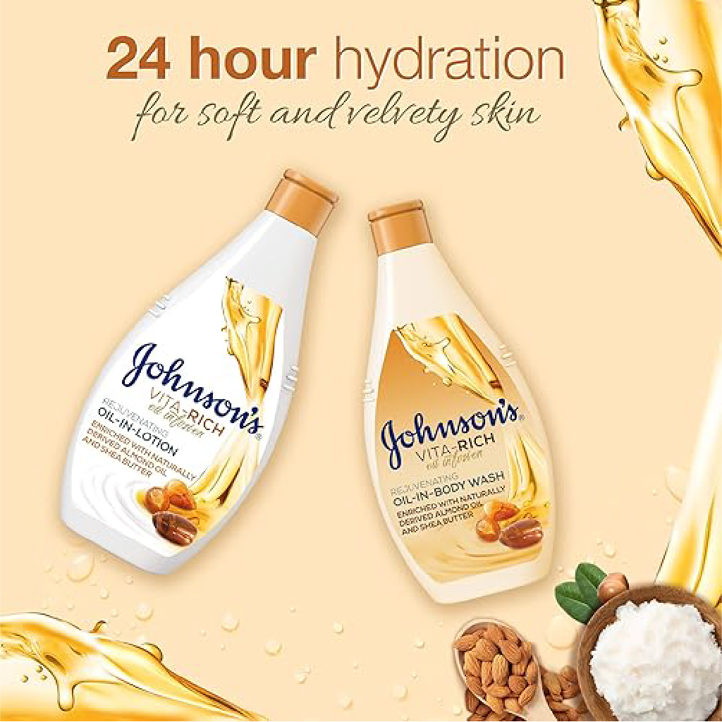 Johnson's Vita-Rich Oil in Body Lotion Almond Oil & Shea Butter 400ml