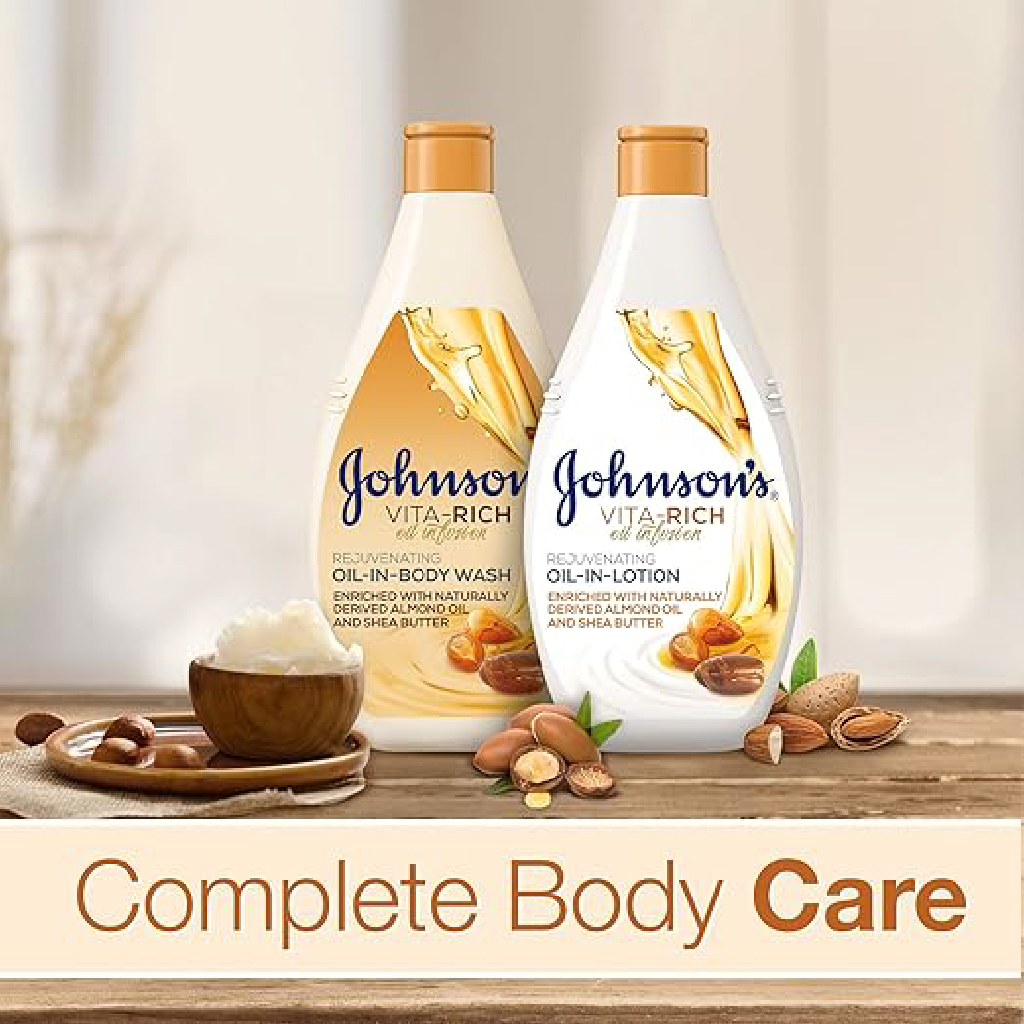 Johnson's Vita-Rich Oil in Body Lotion Almond Oil & Shea Butter 400ml