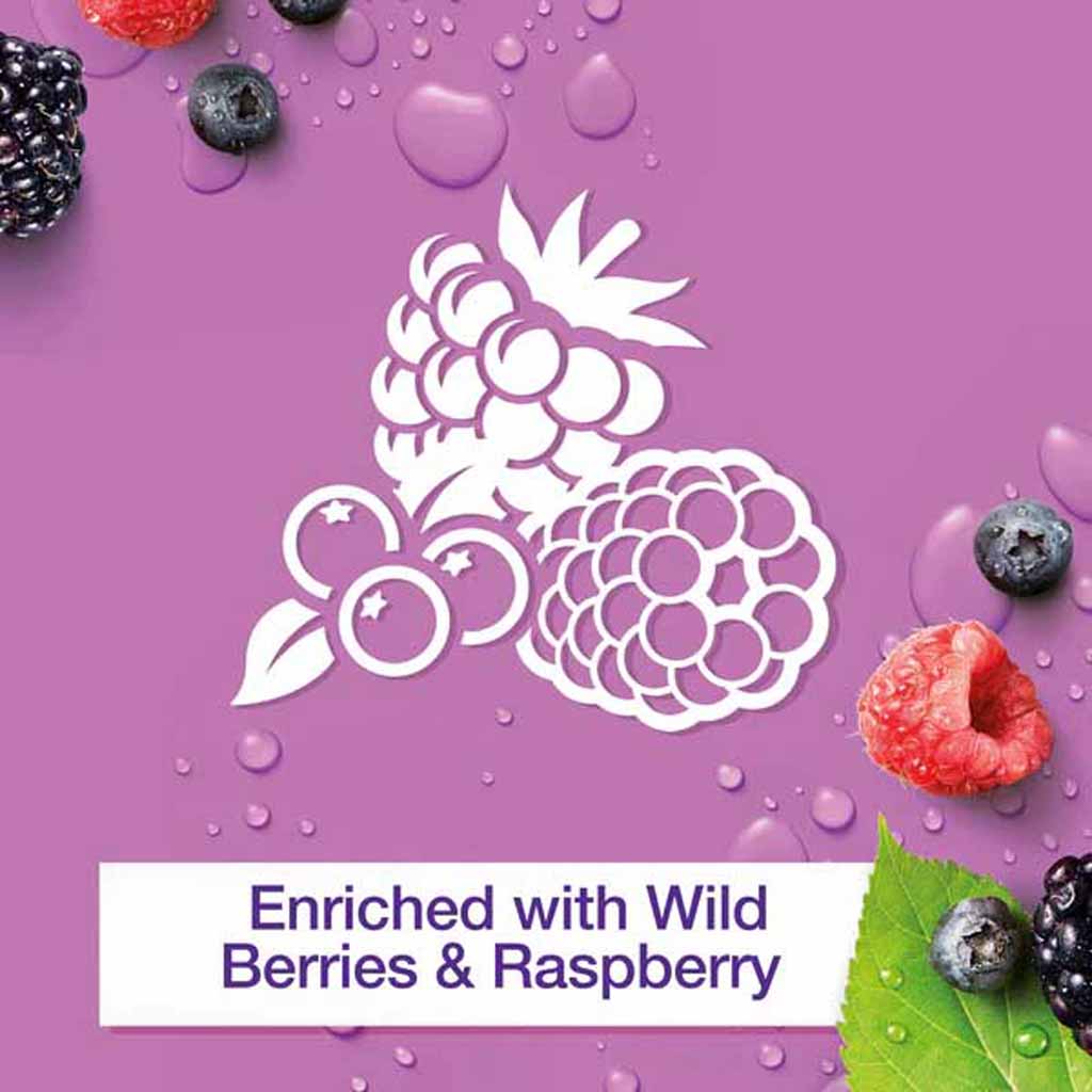 Johnson's Vita-Rich Replenishing Body Wash Raspberry 400ml