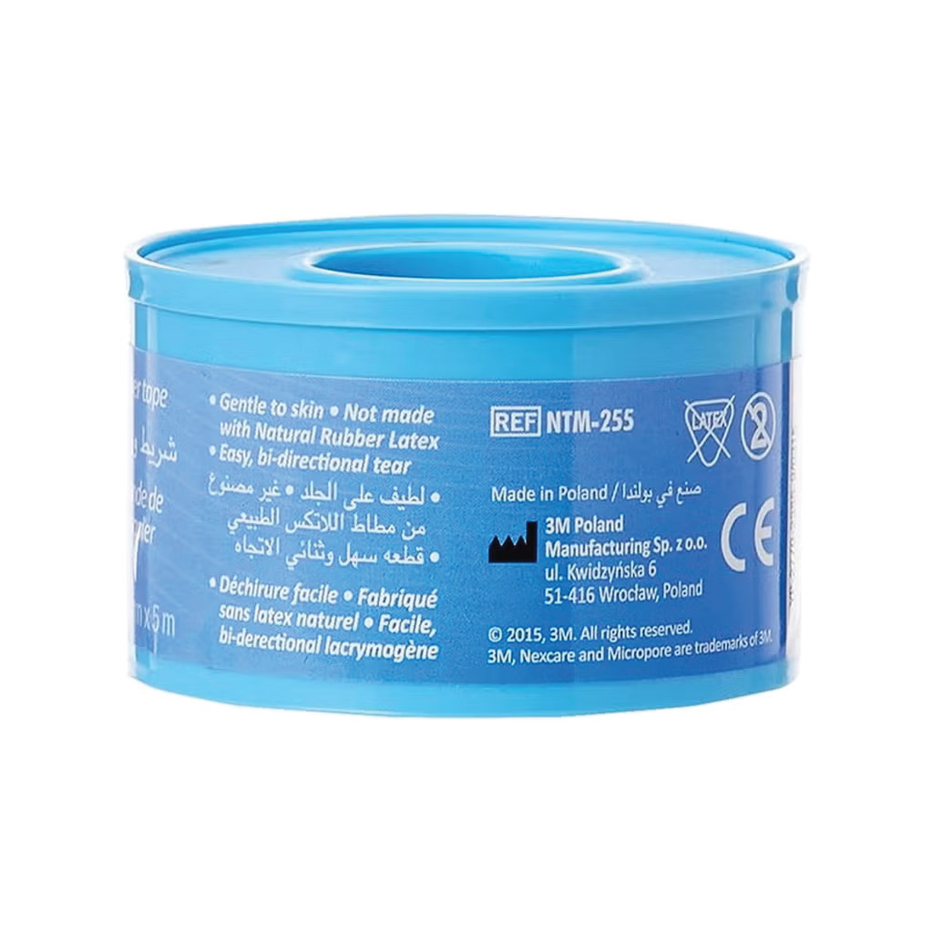 شريط ورقي 3M Nexcare Micropore مقاس 25 مم × 5 م