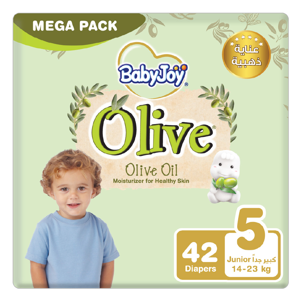 BabyJoy, Healthy Skin Mega Pack Junior Size 5, Gentle baby diapers for 15-22 kg, 42 pcs