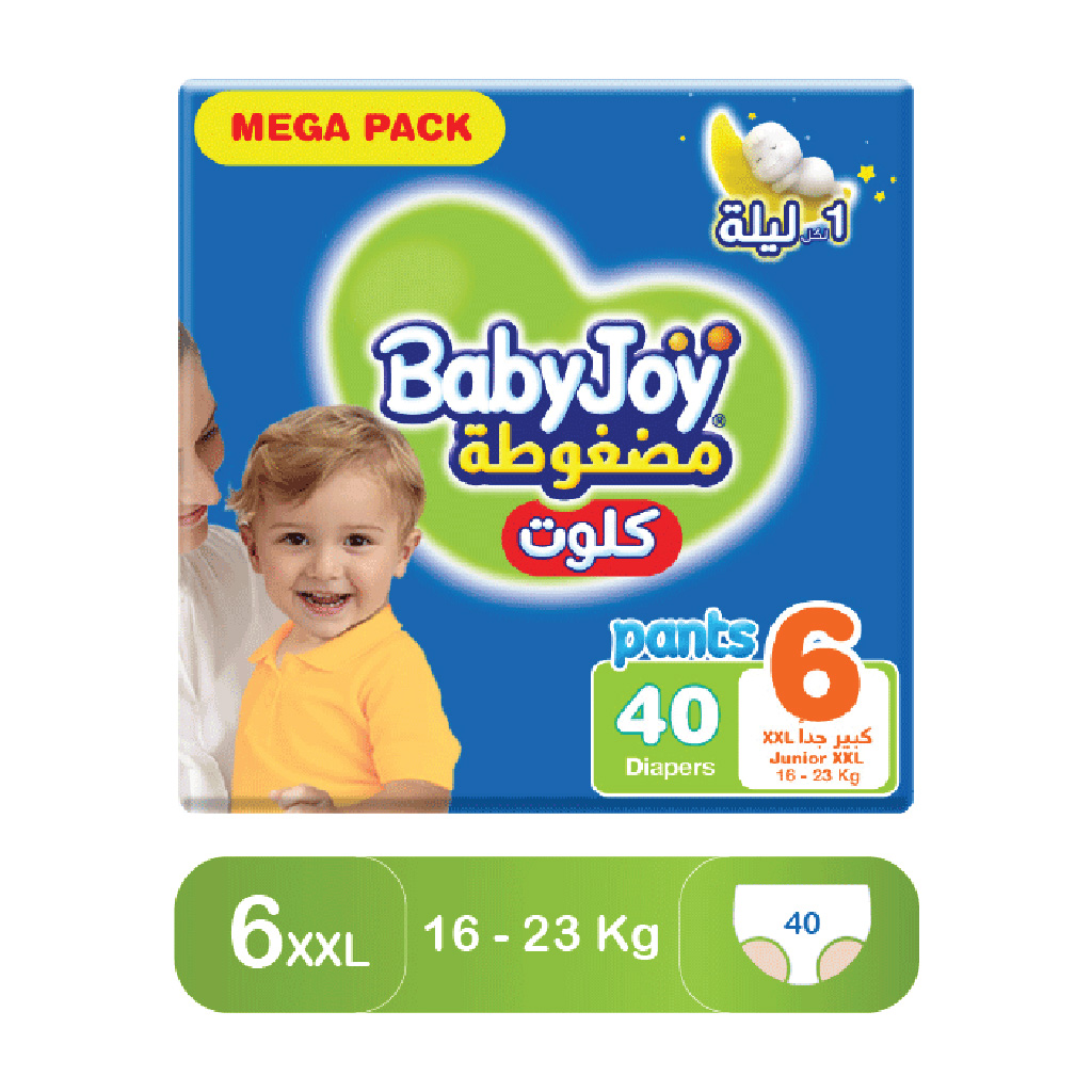 BabyJoy Culotte Mega Pack Diapers Size 8, 4Xl +20kg, 26 Count