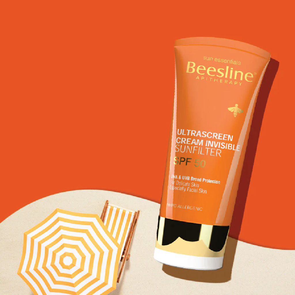 Beesline, Apitherapy Ultrascreen Spf50 Invisible Sunfilter Cream, Moisturizing cream for soft, 60ml