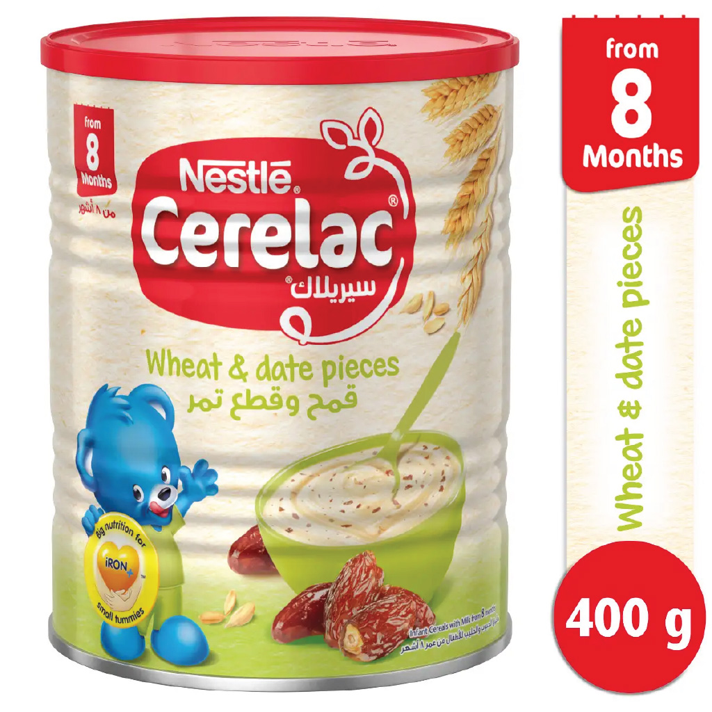 Nestlé, Cerelac Wheat & Date Pieces, Infant cereal with wheat and date pieces, 400g
