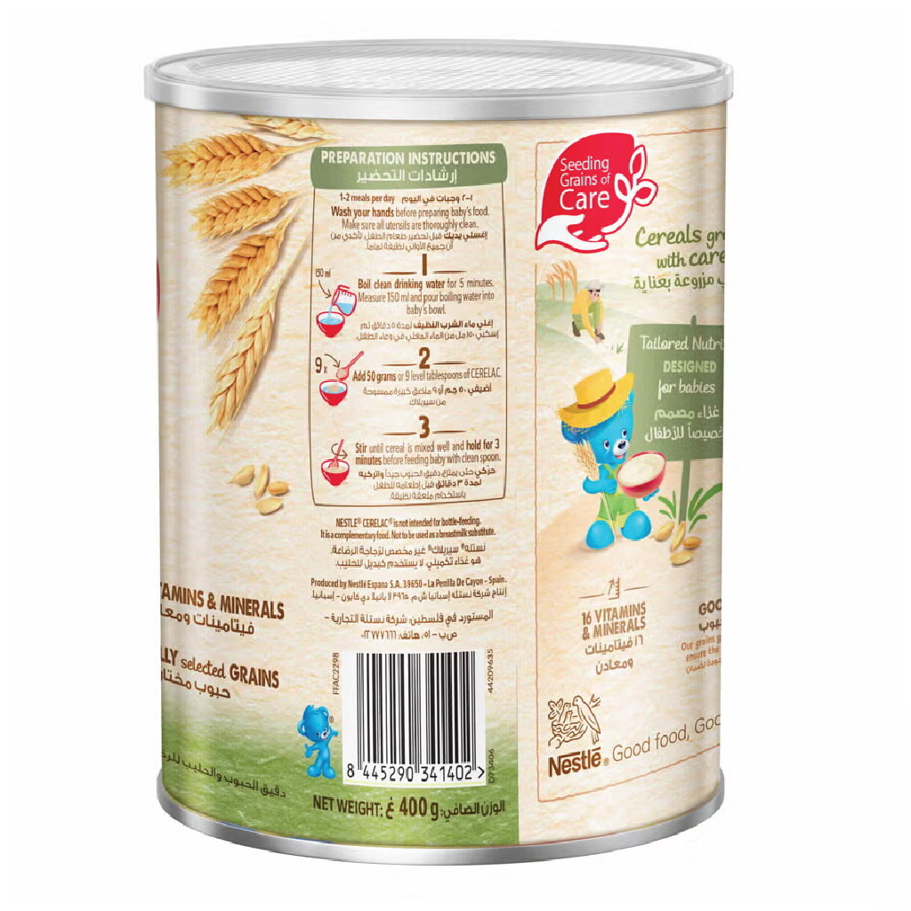 Nestlé, Cerelac Wheat & Date Pieces, Infant cereal with wheat and date pieces, 400g