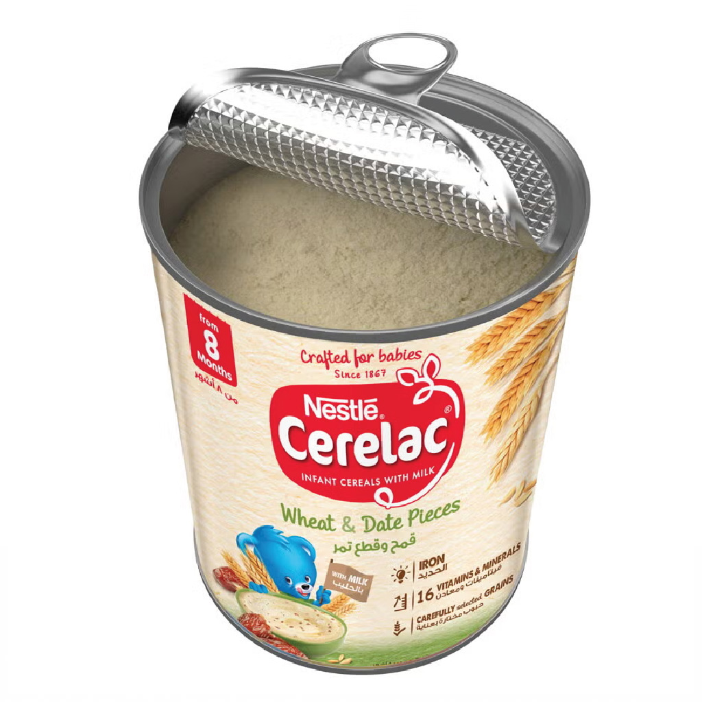Nestlé, Cerelac Wheat & Date Pieces, Infant cereal with wheat and date pieces, 400g