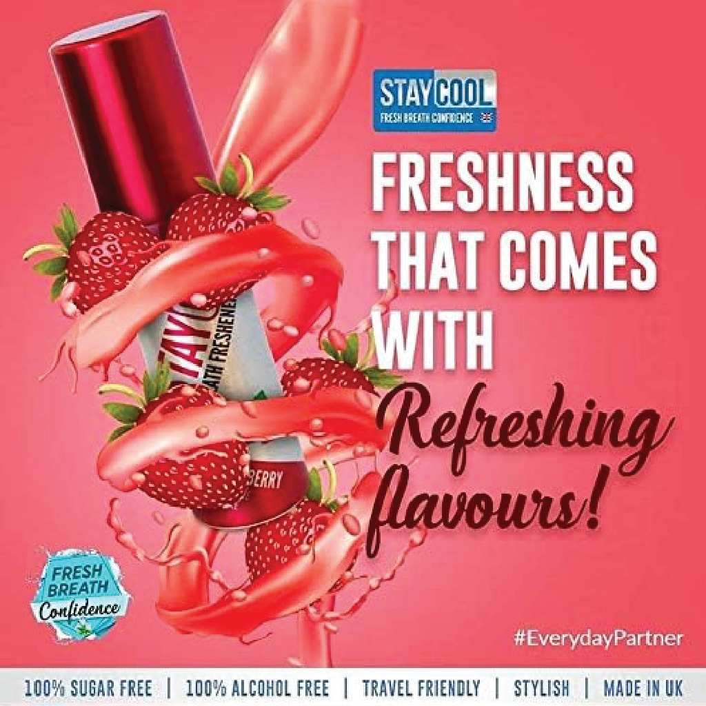 Stay Cool, Freshener Strawberry, Refreshing strawberry-scented body freshener