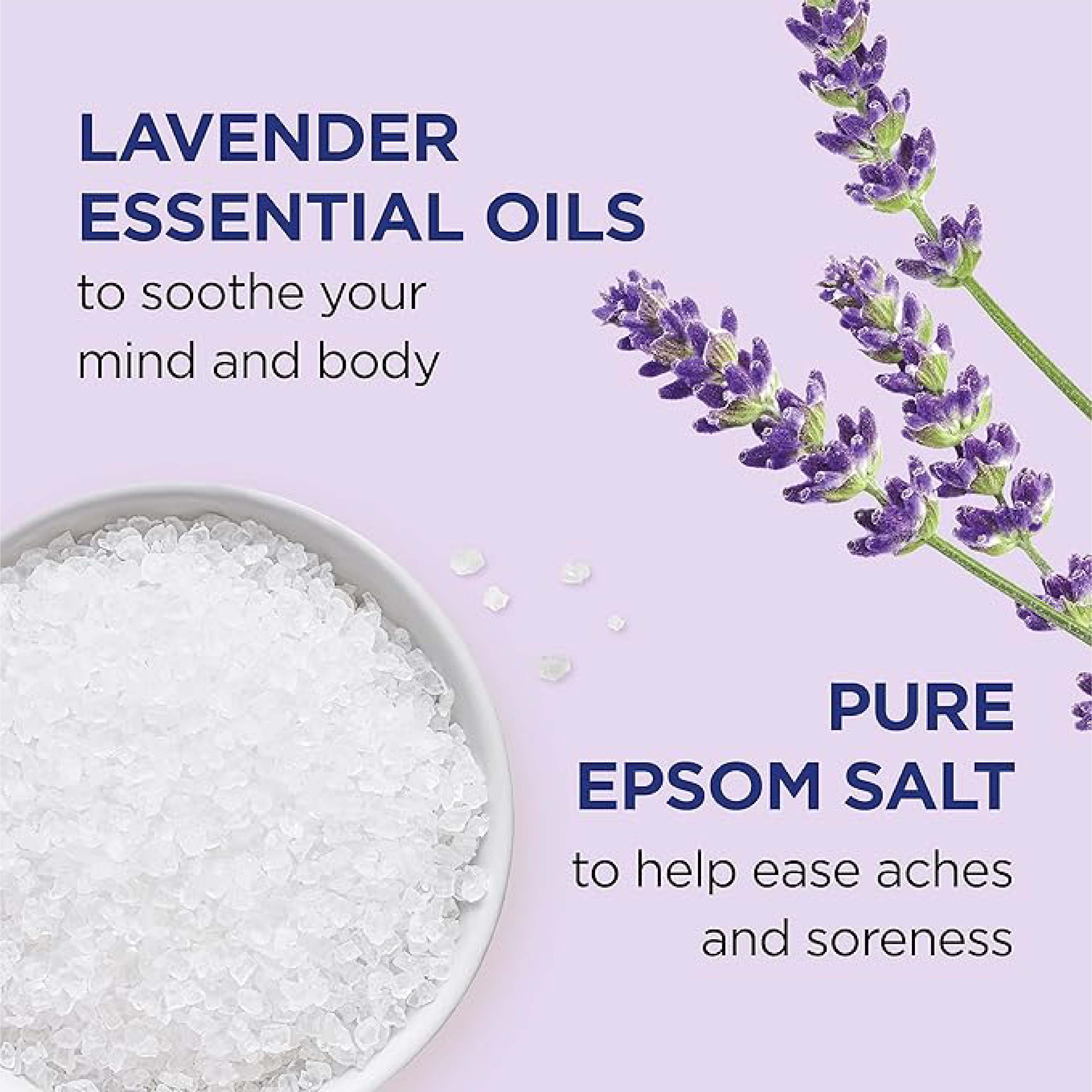 Dr Teal’s, Epsom Soaking Salt Lavender Relax Sleep, Relaxing bath salt with lavender scent, 1360 g
