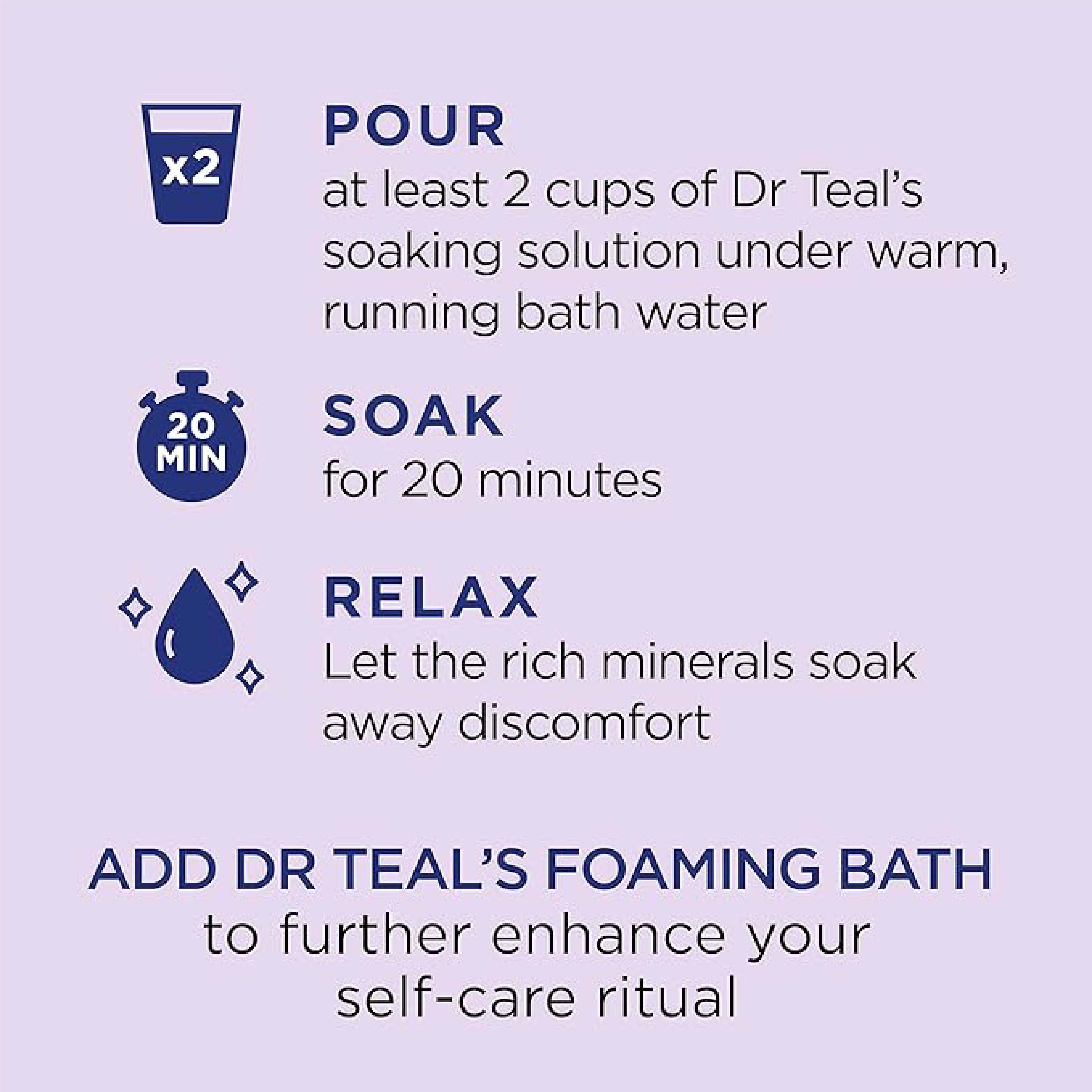 Dr Teal’s, Epsom Soaking Salt Lavender Relax Sleep, Relaxing bath salt with lavender scent, 1360 g