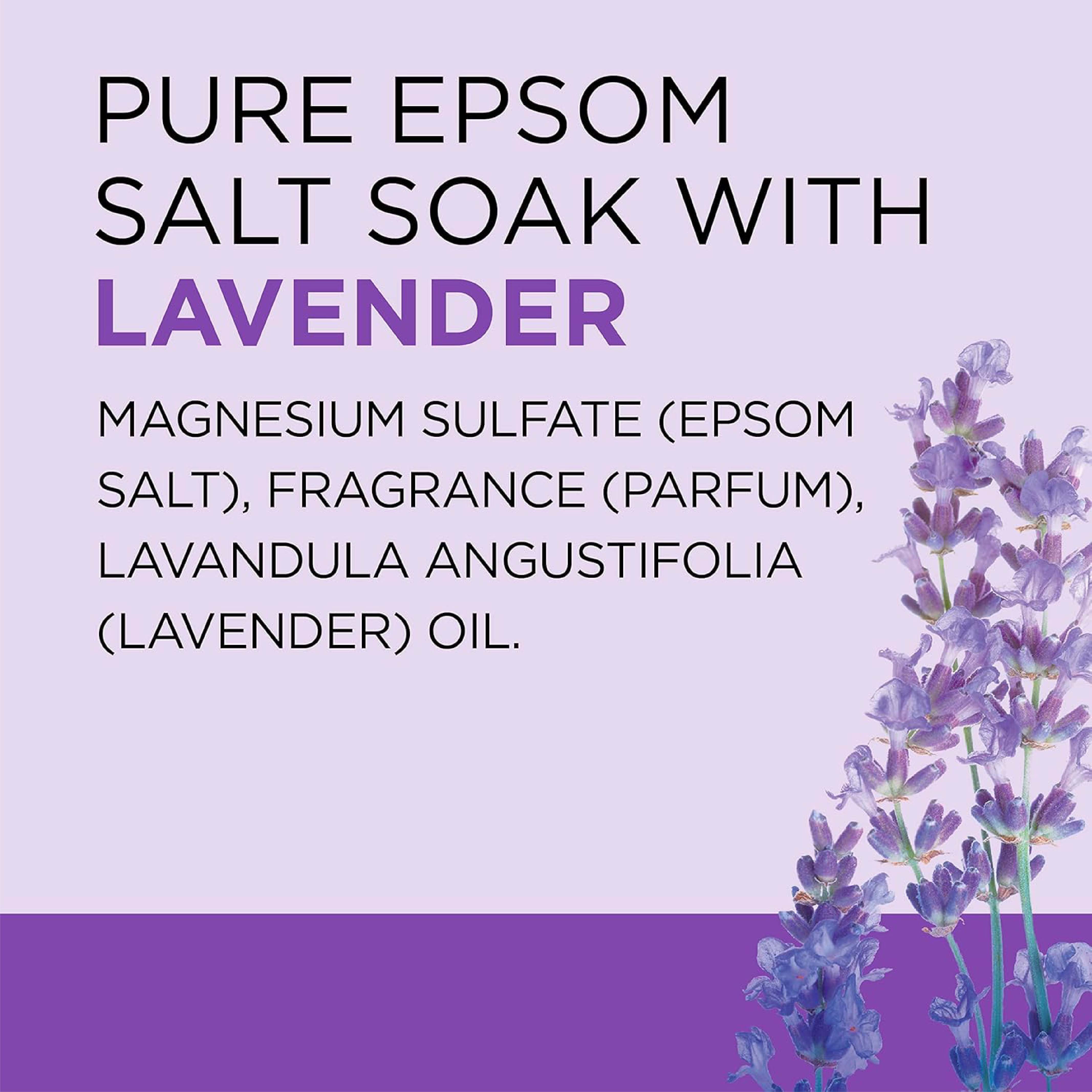 Dr Teal’s, Epsom Soaking Salt Lavender Relax Sleep, Relaxing bath salt with lavender scent, 1360 g