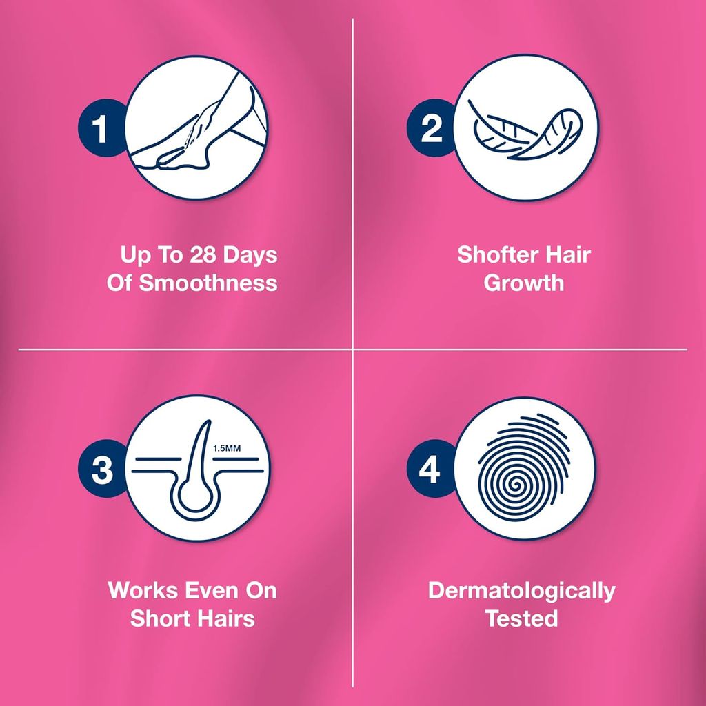 Veet, Pure Legs and Body Wax Strips Sensitive Skin, Gentle hair removal wax strips for sensitive skin, 16 pieces