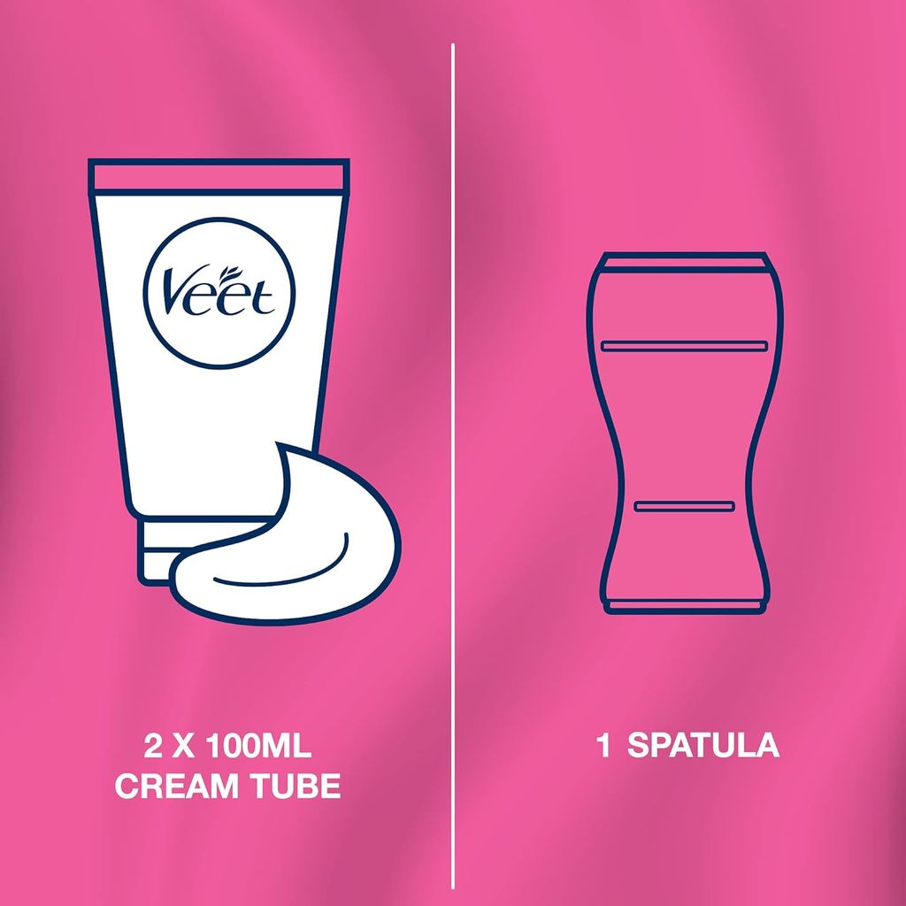 Veet Pure Legs & Body Hair Removal Cream, Sensitive Skin, 100ml