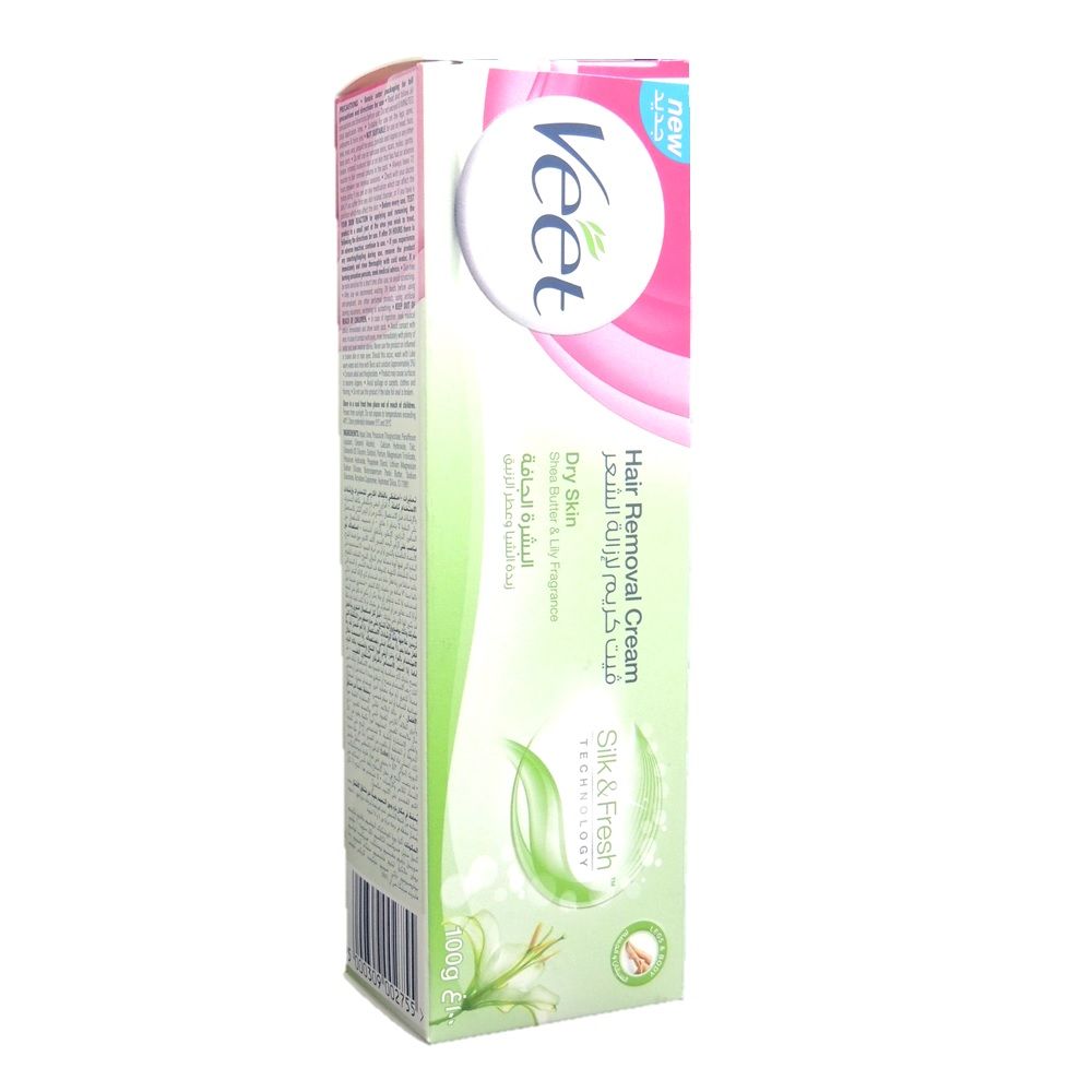 Veet, Cream for Dry Skin Hair Removal, Moisturizing hair removal cream for dry skin, 100 ml
