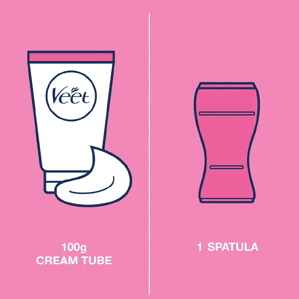 Veet, Cream Sensitive Skin, Gentle hair removal cream for sensitive skin, 100 ml
