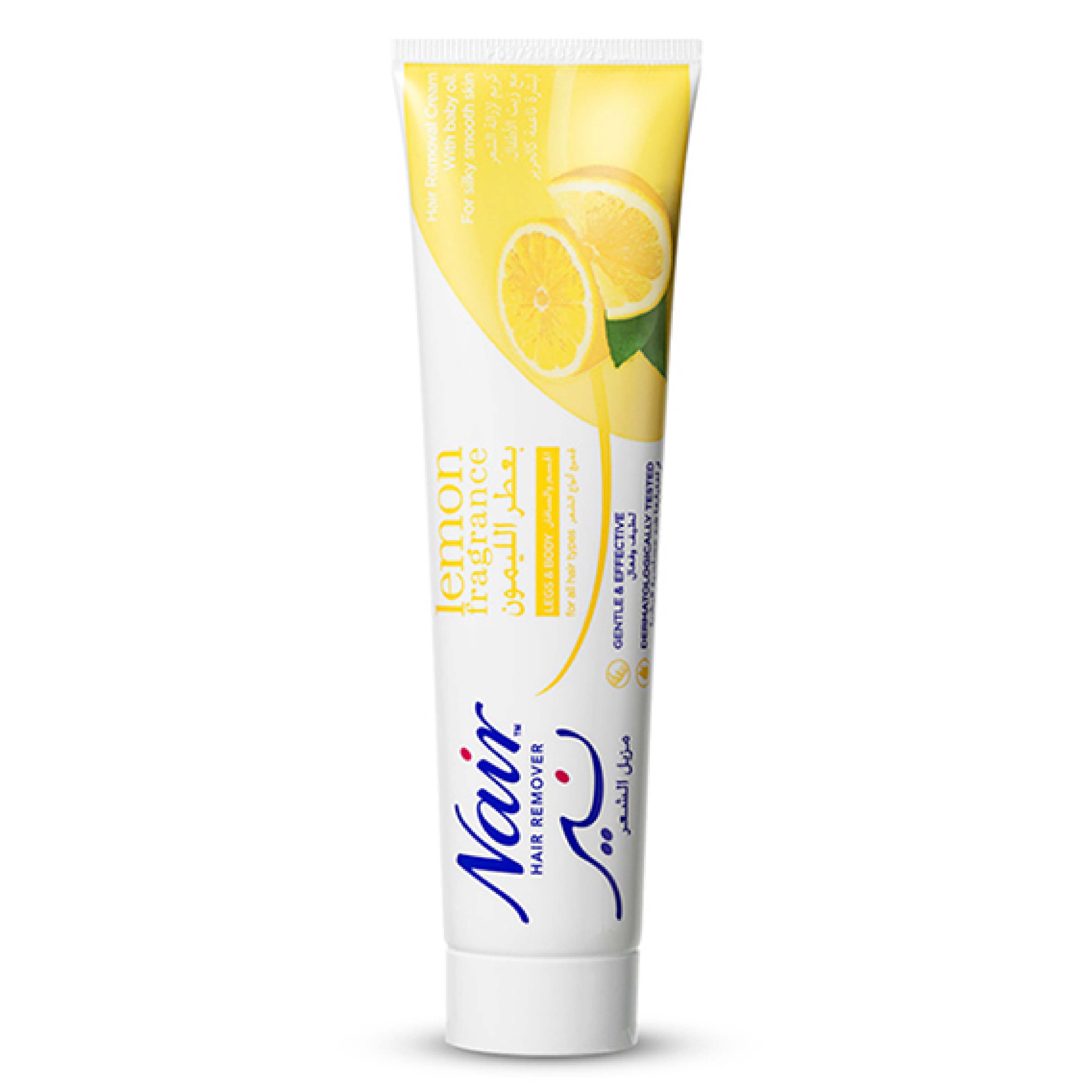 Nair, Lemon Hair Remover Cream, Effective hair removal cream with lemon extract, 110ml