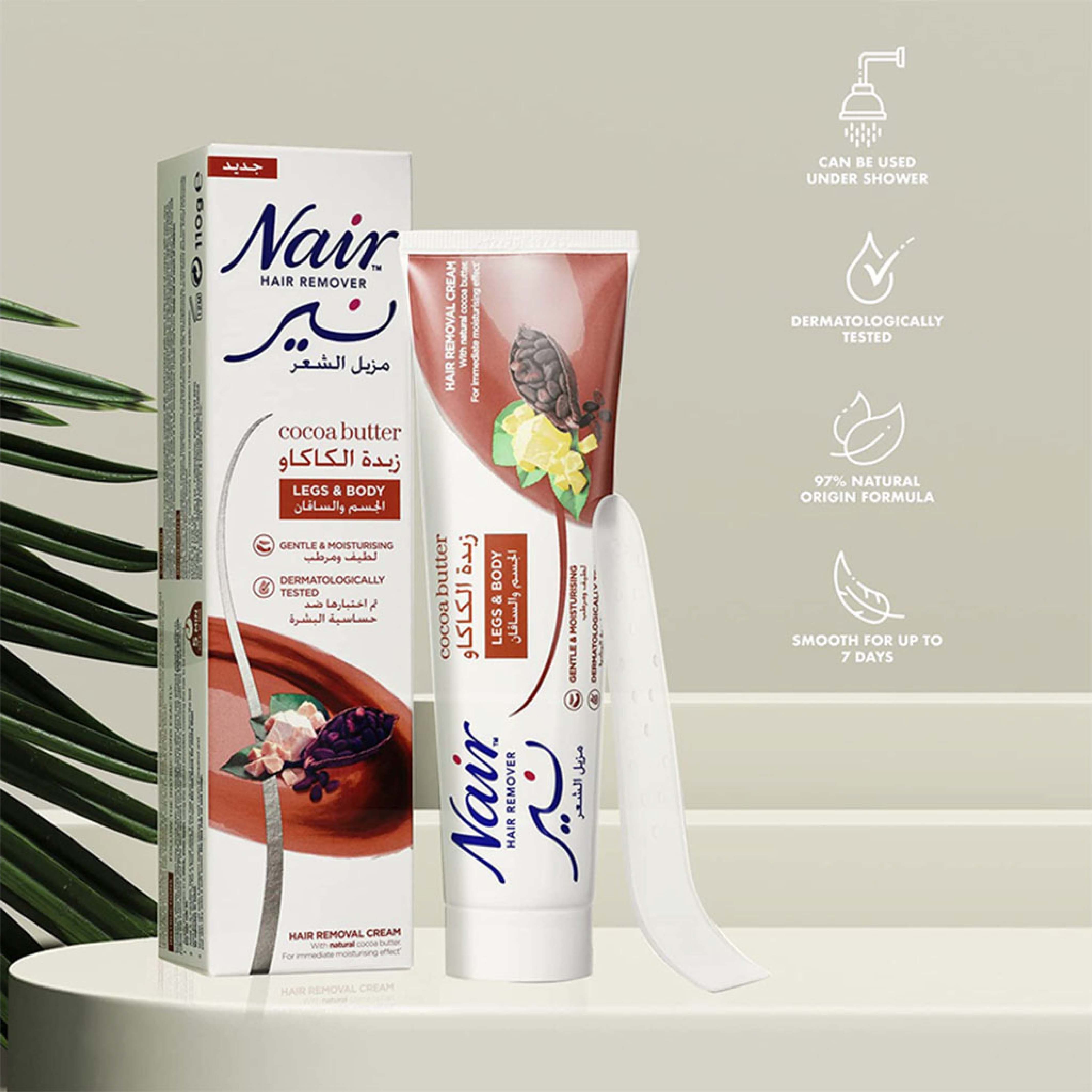 Nair, Rose tube hair removal cream, Gentle hair removal cream with rose scent, 110 ml